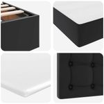 Casa si Gradina - Mobilier - Paturi si accesorii - Paturi - Pat cu lumini cu banda LED Gri deschis 200 x 200 cm PVC - Infinity.ro