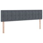 Casa si Gradina - Mobilier - Paturi si accesorii - Paturi - Pat cu lumini cu banda LED Gri inchis 160 x 200 cm Catifea - Infinity.ro