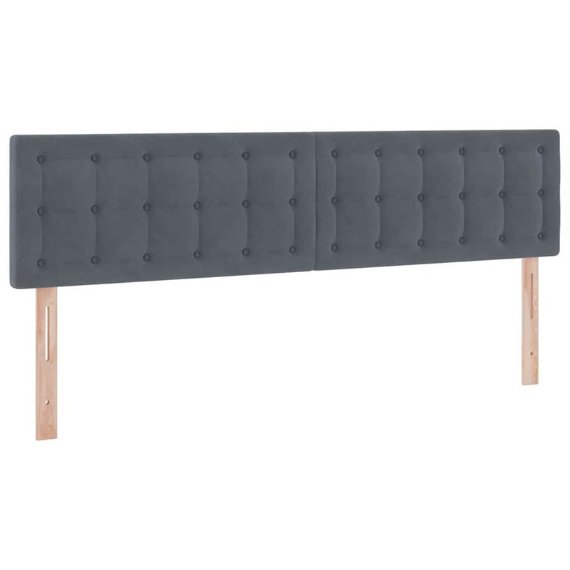 Casa si Gradina - Mobilier - Paturi si accesorii - Paturi - Pat cu lumini cu banda LED Gri inchis 160 x 200 cm Catifea - Infinity.ro