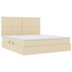 Casa si Gradina - Mobilier - Paturi si accesorii - Paturi - Pat cu lumini cu banda LED Creme 160 x 200 cm tesatura - Infinity.ro