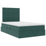 Casa si Gradina - Mobilier - Paturi si accesorii - Paturi - Pat cu lumini cu banda LED Verde inchis 120 x 200 cm Catifea - Infinity.ro