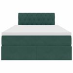 Casa si Gradina - Mobilier - Paturi si accesorii - Paturi - Pat cu lumini cu banda LED Verde inchis 120 x 200 cm Catifea - Infinity.ro