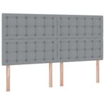 Casa si Gradina - Mobilier - Paturi si accesorii - Paturi - Pat cu lumini cu banda LED Gri deschis 160 x 200 cm tesatura - Infinity.ro