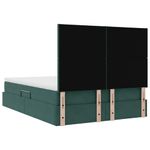 Casa si Gradina - Mobilier - Paturi si accesorii - Paturi - Pat cu lumini cu banda LED Verde inchis 140 x 190 cm Catifea - Infinity.ro