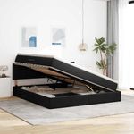 Casa si Gradina - Mobilier - Paturi si accesorii - Paturi - Pat cu lumini cu banda LED Negru 160 x 200 cm Catifea - Infinity.ro