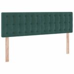 Casa si Gradina - Mobilier - Paturi si accesorii - Paturi - Pat cu lumini cu banda LED Verde inchis 140 x 190 cm Catifea - Infinity.ro
