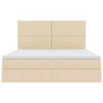 Casa si Gradina - Mobilier - Paturi si accesorii - Paturi - Pat cu lumini cu banda LED Creme 180 x 200 cm tesatura - Infinity.ro