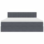 Casa si Gradina - Mobilier - Paturi si accesorii - Paturi - Pat cu lumini cu banda LED Gri inchis 180 x 200 cm Catifea - Infinity.ro