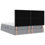 Casa si Gradina - Mobilier - Paturi si accesorii - Paturi - Pat cu lumini cu banda LED Gri deschis 160 x 200 cm tesatura - Infinity.ro
