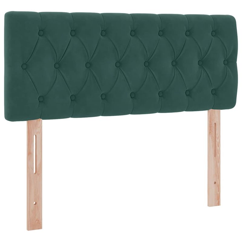 Casa si Gradina - Mobilier - Paturi si accesorii - Paturi - Pat cu lumini cu banda LED Verde inchis 120 x 200 cm Catifea - Infinity.ro