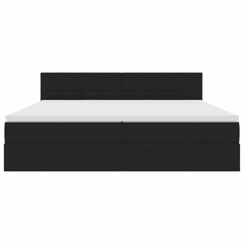 Casa si Gradina - Mobilier - Paturi si accesorii - Paturi - Pat cu lumini cu banda LED Negru 200 x 200 cm Catifea - Infinity.ro