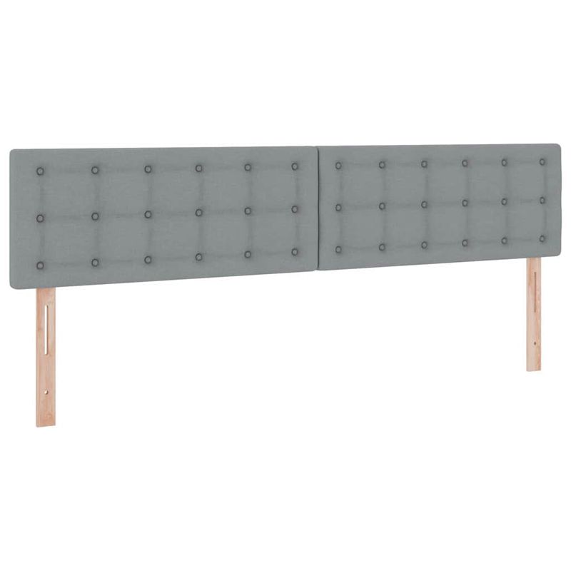 Casa si Gradina - Mobilier - Paturi si accesorii - Paturi - Pat cu lumini cu banda LED Gri deschis 200 x 200 cm tesatura - Infinity.ro