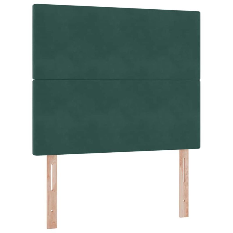 Casa si Gradina - Mobilier - Paturi si accesorii - Paturi - Pat cu lumini cu banda LED Verde inchis 120 x 200 cm Catifea - Infinity.ro
