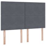 Casa si Gradina - Mobilier - Paturi si accesorii - Paturi - Pat cu lumini cu banda LED Gri inchis 140 x 190 cm Catifea - Infinity.ro