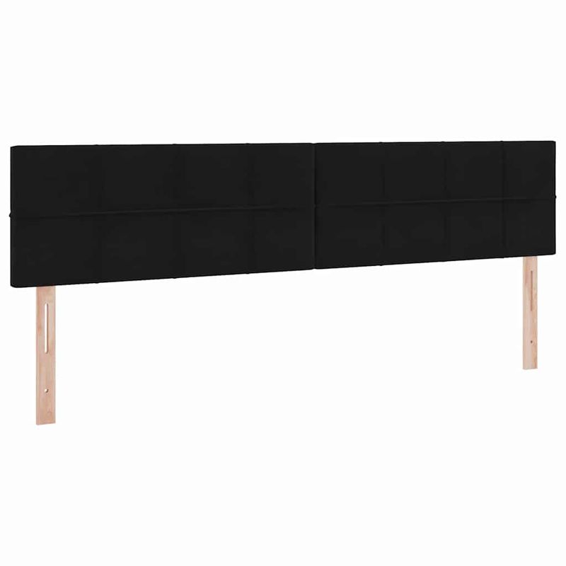Casa si Gradina - Mobilier - Paturi si accesorii - Paturi - Pat cu lumini cu banda LED Negru 200 x 200 cm Catifea - Infinity.ro