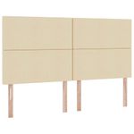 Casa si Gradina - Mobilier - Paturi si accesorii - Paturi - Pat cu lumini cu banda LED Creme 160 x 200 cm tesatura - Infinity.ro