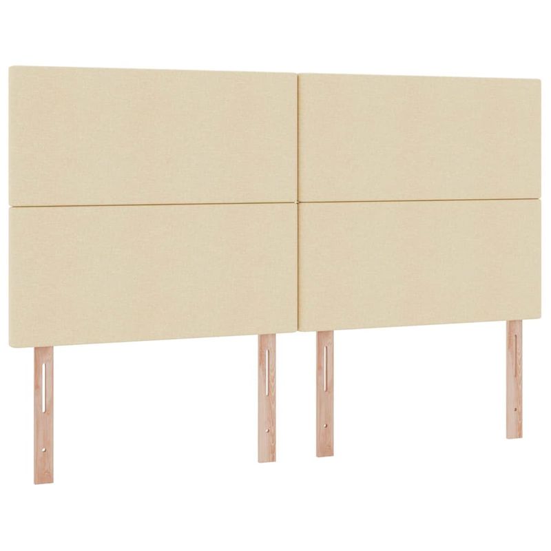 Casa si Gradina - Mobilier - Paturi si accesorii - Paturi - Pat cu lumini cu banda LED Creme 160 x 200 cm tesatura - Infinity.ro