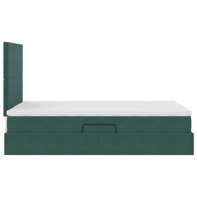 Casa si Gradina - Mobilier - Paturi si accesorii - Paturi - Pat cu lumini cu banda LED Verde inchis 120 x 200 cm Catifea - Infinity.ro
