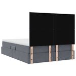 Casa si Gradina - Mobilier - Paturi si accesorii - Paturi - Pat cu lumini cu banda LED Gri inchis 140 x 190 cm Catifea - Infinity.ro