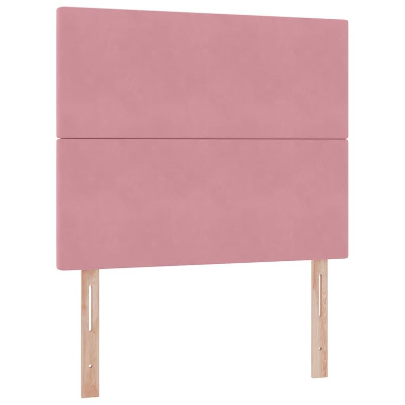 Casa si Gradina - Mobilier - Paturi si accesorii - Paturi - Pat cu lumini cu banda LED Roz 120 x 200 cm Catifea - Infinity.ro