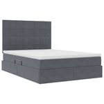 Casa si Gradina - Mobilier - Paturi si accesorii - Paturi - Pat cu lumini cu banda LED Gri inchis 140 x 200 cm Catifea - Infinity.ro