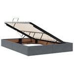 Casa si Gradina - Mobilier - Paturi si accesorii - Paturi - Pat cu lumini cu banda LED Gri inchis 140 x 200 cm Catifea - Infinity.ro