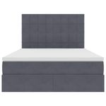 Casa si Gradina - Mobilier - Paturi si accesorii - Paturi - Pat cu lumini cu banda LED Gri inchis 140 x 200 cm Catifea - Infinity.ro