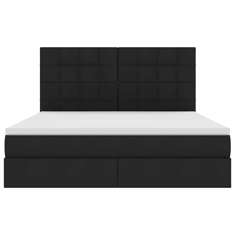 Casa si Gradina - Mobilier - Paturi si accesorii - Paturi - Pat cu lumini cu banda LED Negru 180 x 200 cm tesatura - Infinity.ro