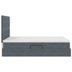 Casa si Gradina - Mobilier - Paturi si accesorii - Paturi - Pat cu lumini cu banda LED Gri inchis 140 x 200 cm Catifea - Infinity.ro