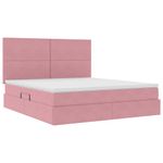Casa si Gradina - Mobilier - Paturi si accesorii - Paturi - Pat cu lumini cu banda LED Roz 180 x 200 cm Catifea - Infinity.ro
