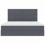 Casa si Gradina - Mobilier - Paturi si accesorii - Paturi - Pat cu lumini cu banda LED Gri inchis 180 x 200 cm Catifea - Infinity.ro