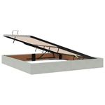 Casa si Gradina - Mobilier - Paturi si accesorii - Paturi - Pat cu lumini cu banda LED Gri deschis 200 x 200 cm Catifea - Infinity.ro