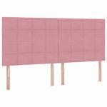 Casa si Gradina - Mobilier - Paturi si accesorii - Paturi - Pat cu lumini cu banda LED Roz 200 x 200 cm Catifea - Infinity.ro