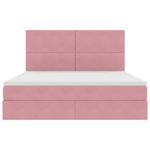 Casa si Gradina - Mobilier - Paturi si accesorii - Paturi - Pat cu lumini cu banda LED Roz 180 x 200 cm Catifea - Infinity.ro