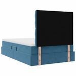 Casa si Gradina - Mobilier - Paturi si accesorii - Paturi - Pat cu lumini cu banda LED Albastru inchis 120 x 200 cm Catifea - Infinity.ro