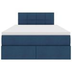 Casa si Gradina - Mobilier - Paturi si accesorii - Paturi - Pat cu lumini cu banda LED albastru 120 x 200 cm tesatura - Infinity.ro