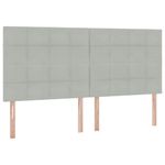 Casa si Gradina - Mobilier - Paturi si accesorii - Paturi - Pat cu lumini cu banda LED Gri deschis 200 x 200 cm Catifea - Infinity.ro
