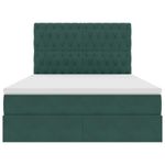Casa si Gradina - Mobilier - Paturi si accesorii - Paturi - Pat cu lumini cu banda LED Verde inchis 140 x 190 cm Catifea - Infinity.ro