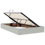 Casa si Gradina - Mobilier - Paturi si accesorii - Paturi - Pat cu lumini cu banda LED Gri deschis 120 x 200 cm Catifea - Infinity.ro