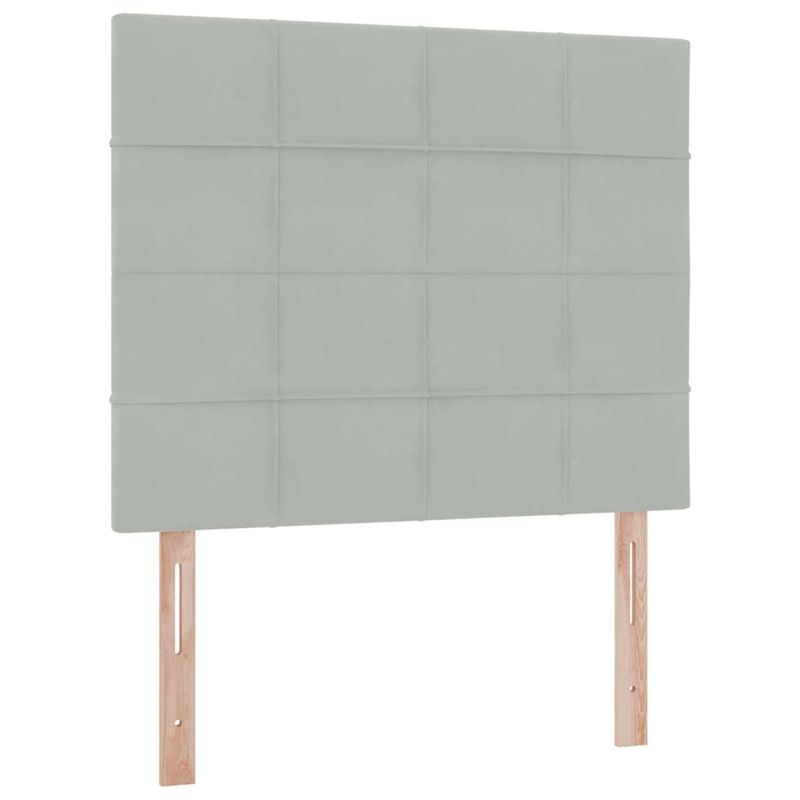 Casa si Gradina - Mobilier - Paturi si accesorii - Paturi - Pat cu lumini cu banda LED Gri deschis 120 x 200 cm Catifea - Infinity.ro