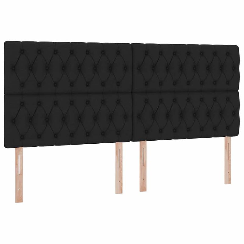 Casa si Gradina - Mobilier - Paturi si accesorii - Paturi - Pat cu lumini cu banda LED Negru 200 x 200 cm tesatura - Infinity.ro