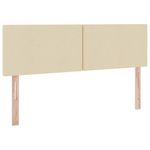 Casa si Gradina - Mobilier - Paturi si accesorii - Paturi - Pat cu lumini cu banda LED Creme 140 x 200 cm tesatura - Infinity.ro