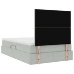 Casa si Gradina - Mobilier - Paturi si accesorii - Paturi - Pat cu lumini cu banda LED Gri deschis 120 x 200 cm Catifea - Infinity.ro