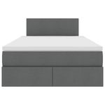 Casa si Gradina - Mobilier - Paturi si accesorii - Paturi - Pat cu lumini cu banda LED Gri inchis 120 x 200 cm tesatura - Infinity.ro
