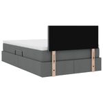 Casa si Gradina - Mobilier - Paturi si accesorii - Paturi - Pat cu lumini cu banda LED Gri inchis 120 x 200 cm tesatura - Infinity.ro