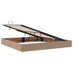 Casa si Gradina - Mobilier - Paturi si accesorii - Paturi - Pat cu lumini cu banda LED Cappuccino 200 x 200 cm PVC - Infinity.ro