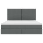 Casa si Gradina - Mobilier - Paturi si accesorii - Paturi - Pat cu lumini cu banda LED Gri inchis 180 x 200 cm tesatura - Infinity.ro