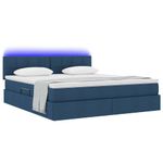 Casa si Gradina - Mobilier - Paturi si accesorii - Paturi - Pat cu lumini cu banda LED albastru 160 x 200 cm tesatura - Infinity.ro