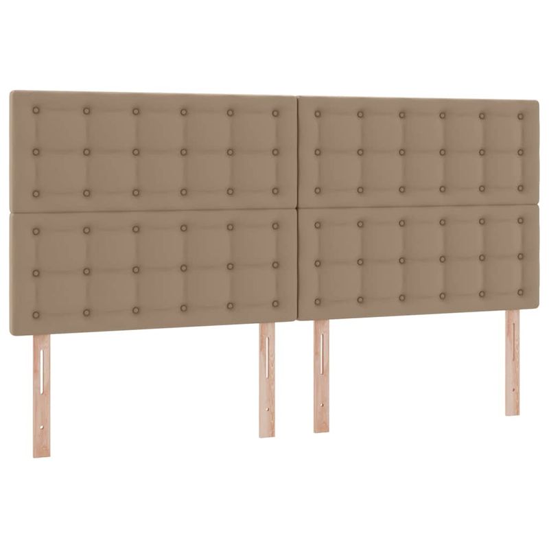 Casa si Gradina - Mobilier - Paturi si accesorii - Paturi - Pat cu lumini cu banda LED Cappuccino 200 x 200 cm PVC - Infinity.ro