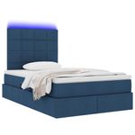 Casa si Gradina - Mobilier - Paturi si accesorii - Paturi - Pat cu lumini cu banda LED albastru 120 x 200 cm tesatura - Infinity.ro